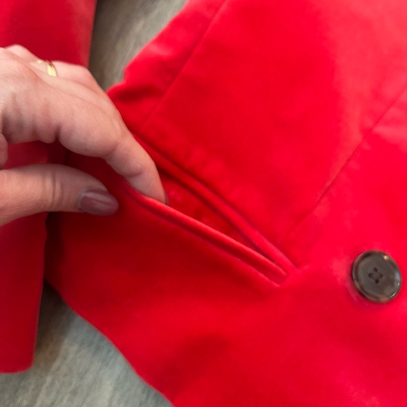 J.Crew Red Velvet Blazer - Picture 7 of 11